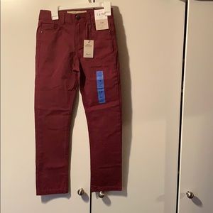 Boys burgundy pants